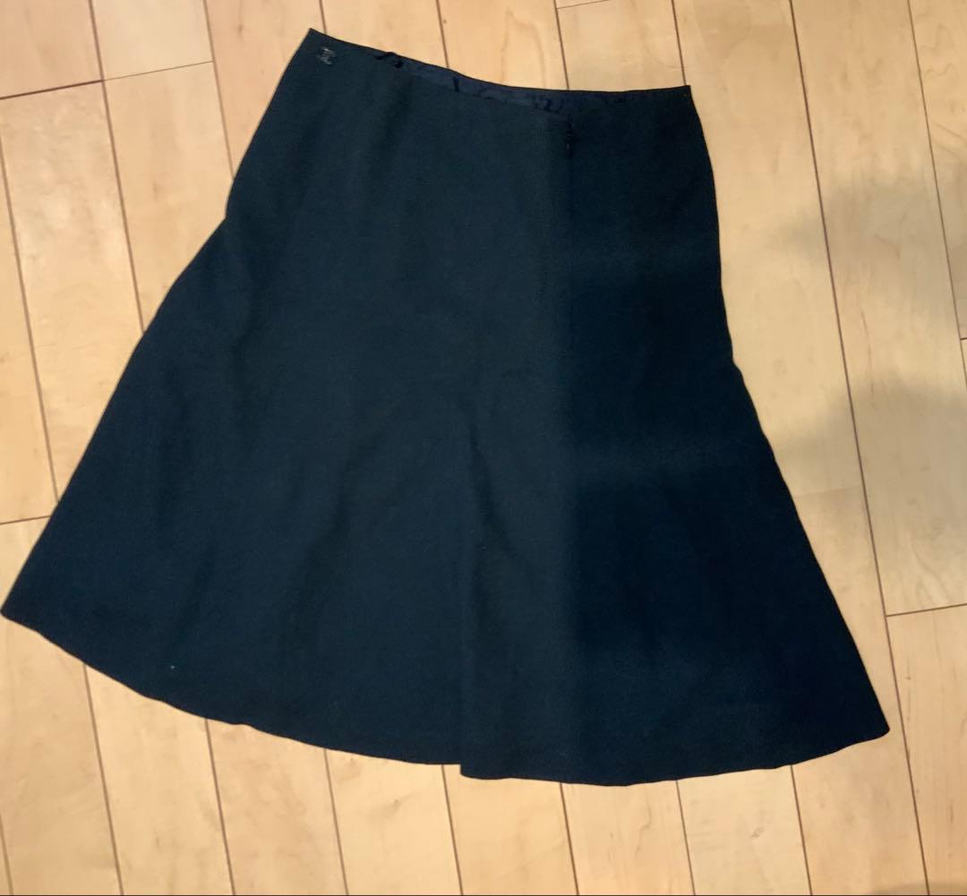 中古　美品　38 M シャネル　CHANEL 黒 フレアスカート