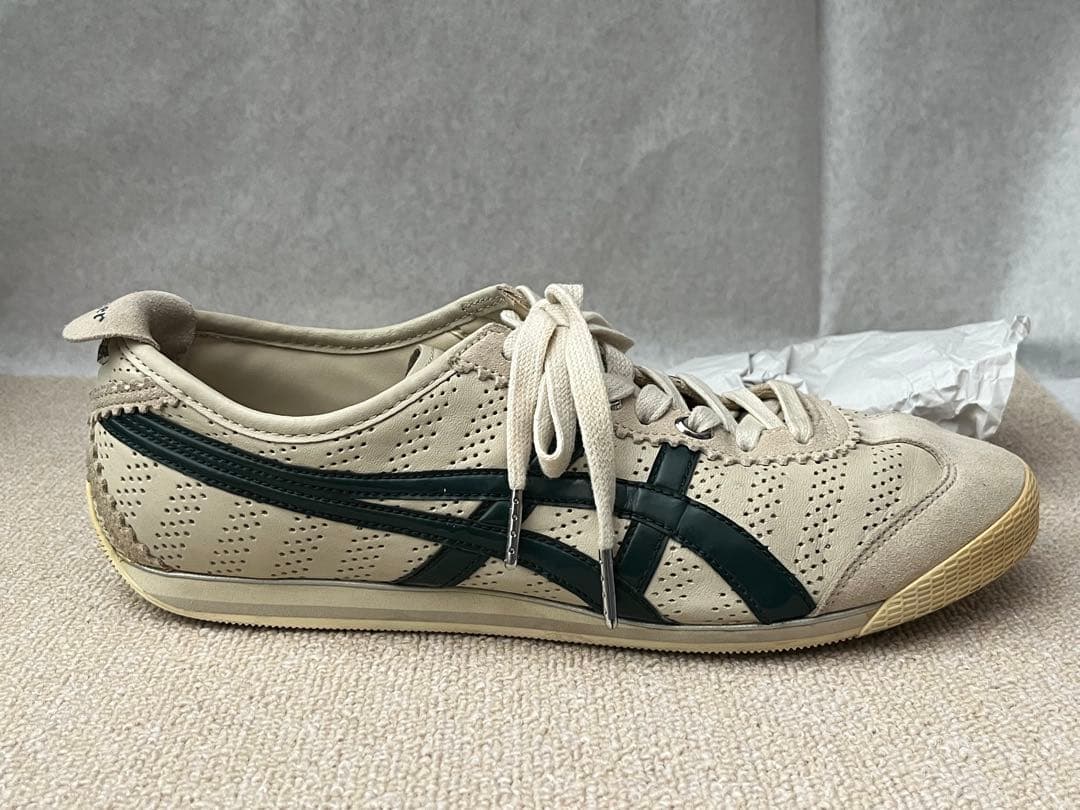 28cm 限定品 オニツカタイガー ミニ MINI コラボ スニーカー 白 緑