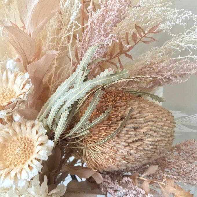 雪だるま❄︎さま専用カシミアベージュの大きなスワッグ（ブーケ）LLふっくらタイプ