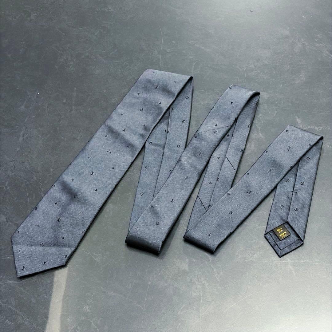 コ7/LOUIS VUITTON/ルイヴィトン/ネクタイ/ダークグレー/ネクタイ