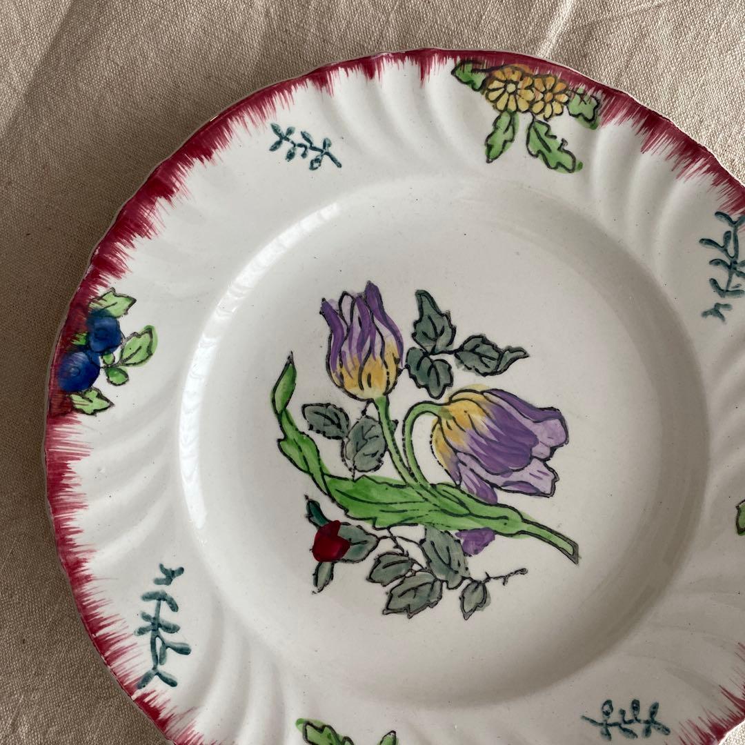 フランスアンティークLongwy ロンウィ ラヴィエ マルセイユ　プレート