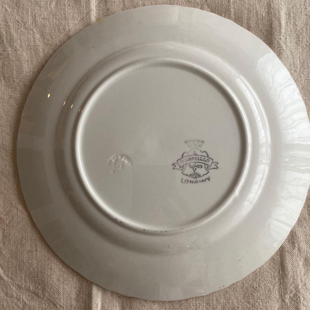 フランスアンティークLongwy ロンウィ ラヴィエ マルセイユ　プレート