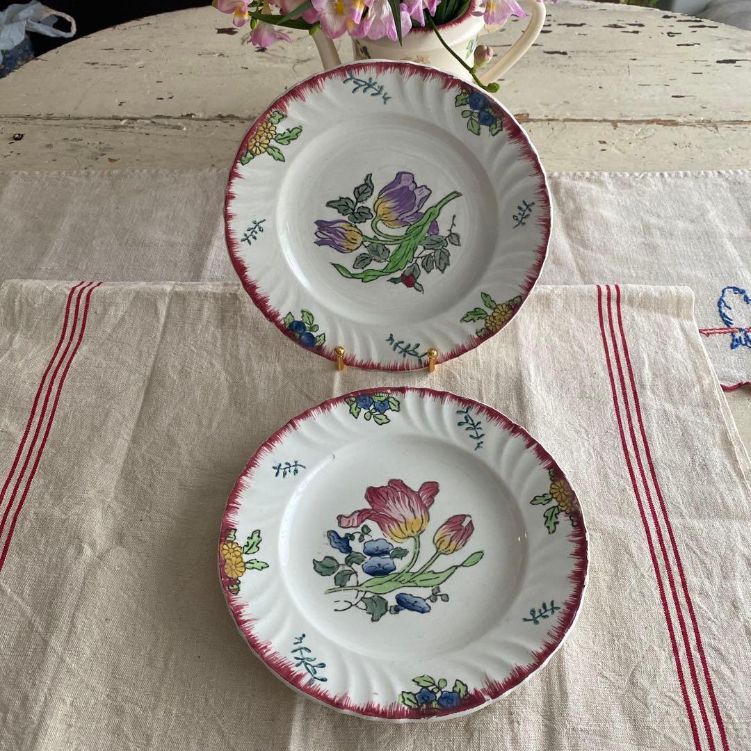 フランスアンティークLongwy ロンウィ ラヴィエ マルセイユ　プレート