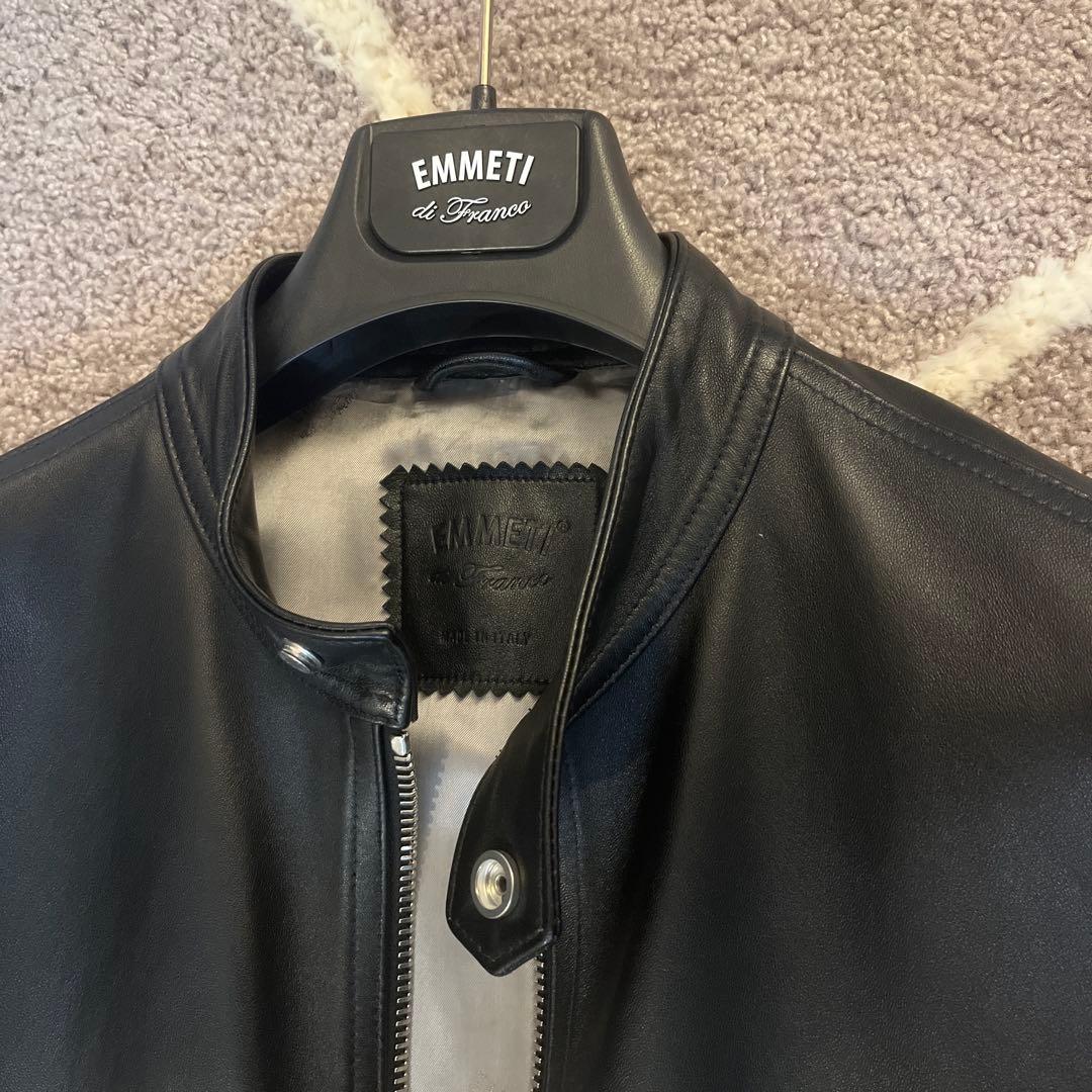 最終値下げ　極美品　EMMETI レザージャケット　MASSIMO 48