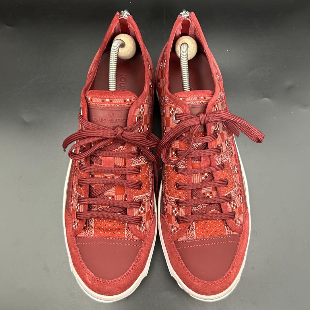 【専用】ルイヴィトン オンザロード スニーカー バンダナ柄 メンズ ボルドー 9