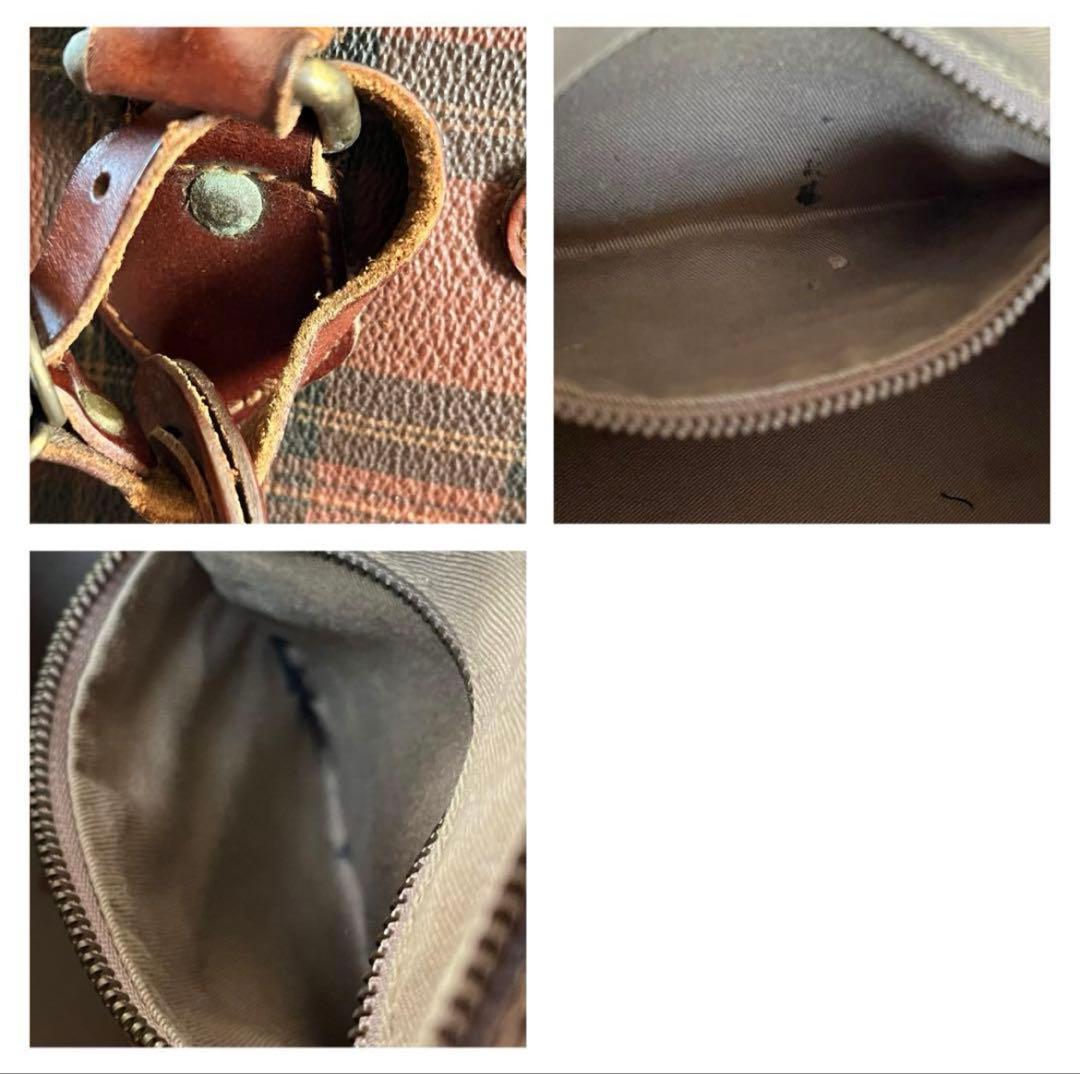 美品　ポロラルフローレン　ミニボストンバッグ　チェック　PVC ヴィンテージ