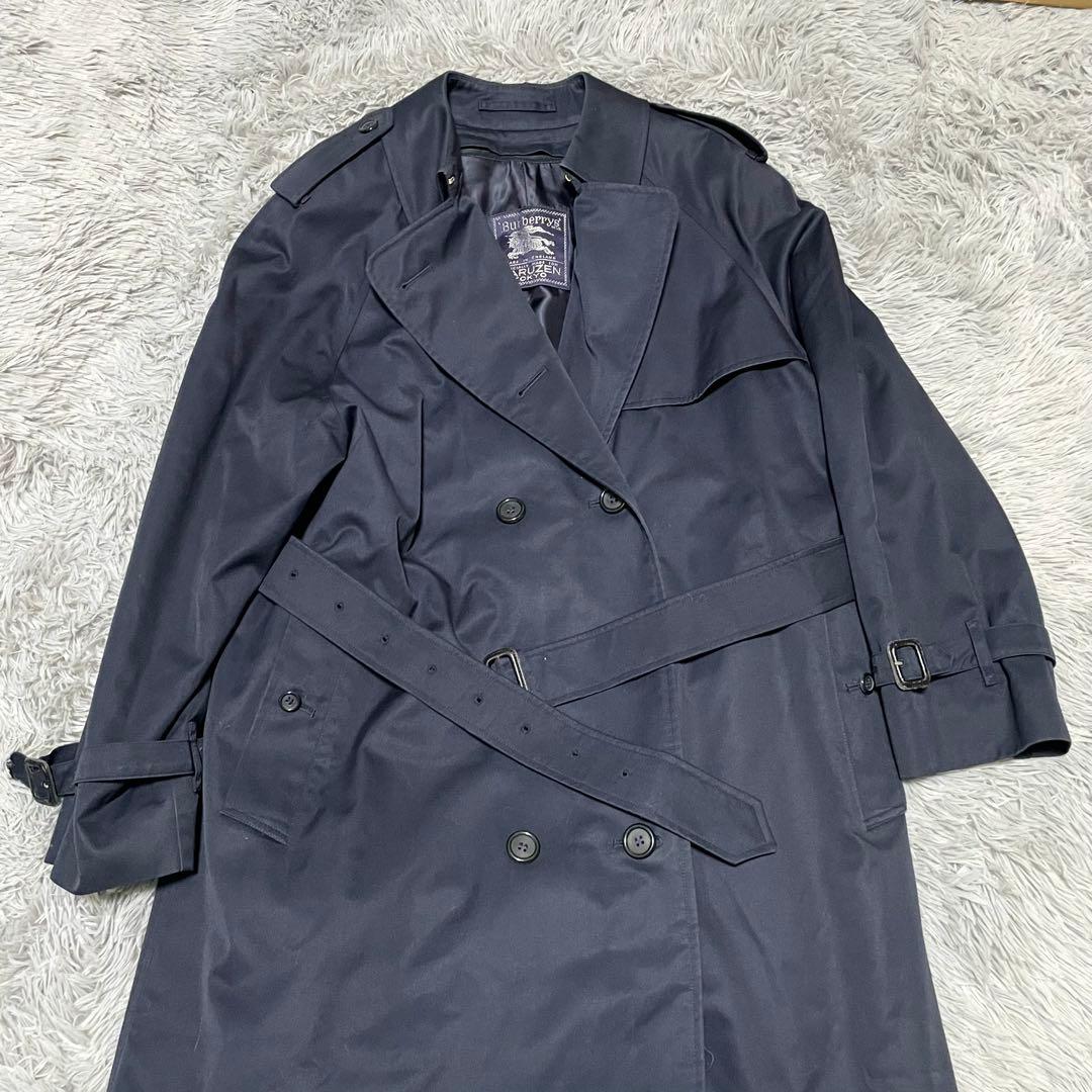 猫 様　　バーバリー トレンチコート 丸善 ライナー付 ネイビー A6