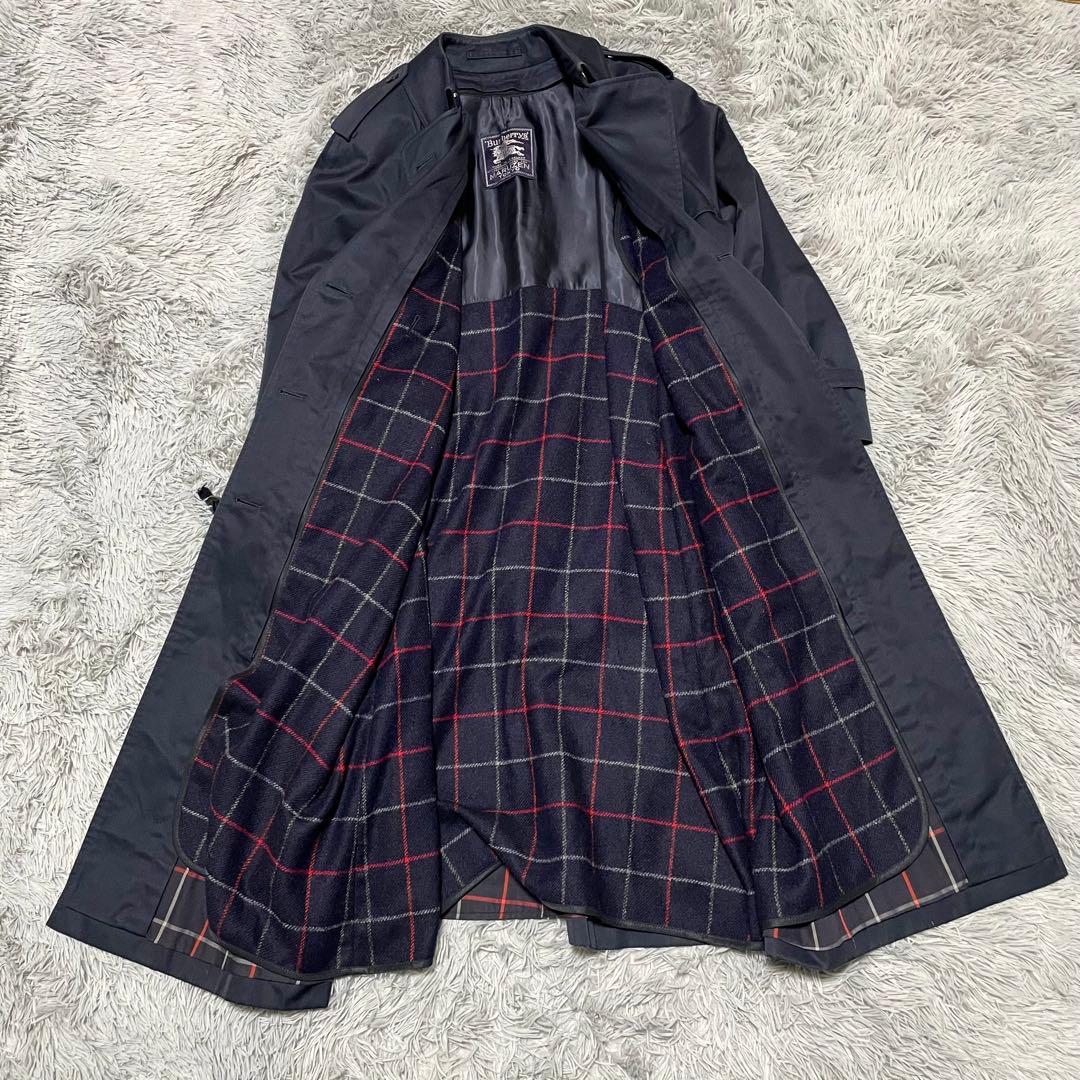 猫 様　　バーバリー トレンチコート 丸善 ライナー付 ネイビー A6
