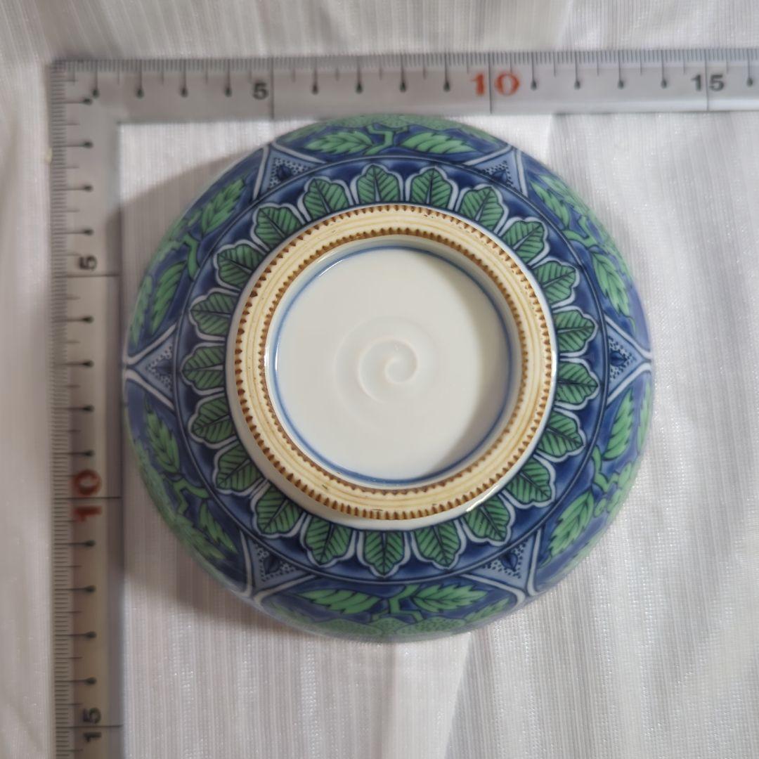 美濃焼　庫山窯　青華緑彩　セット