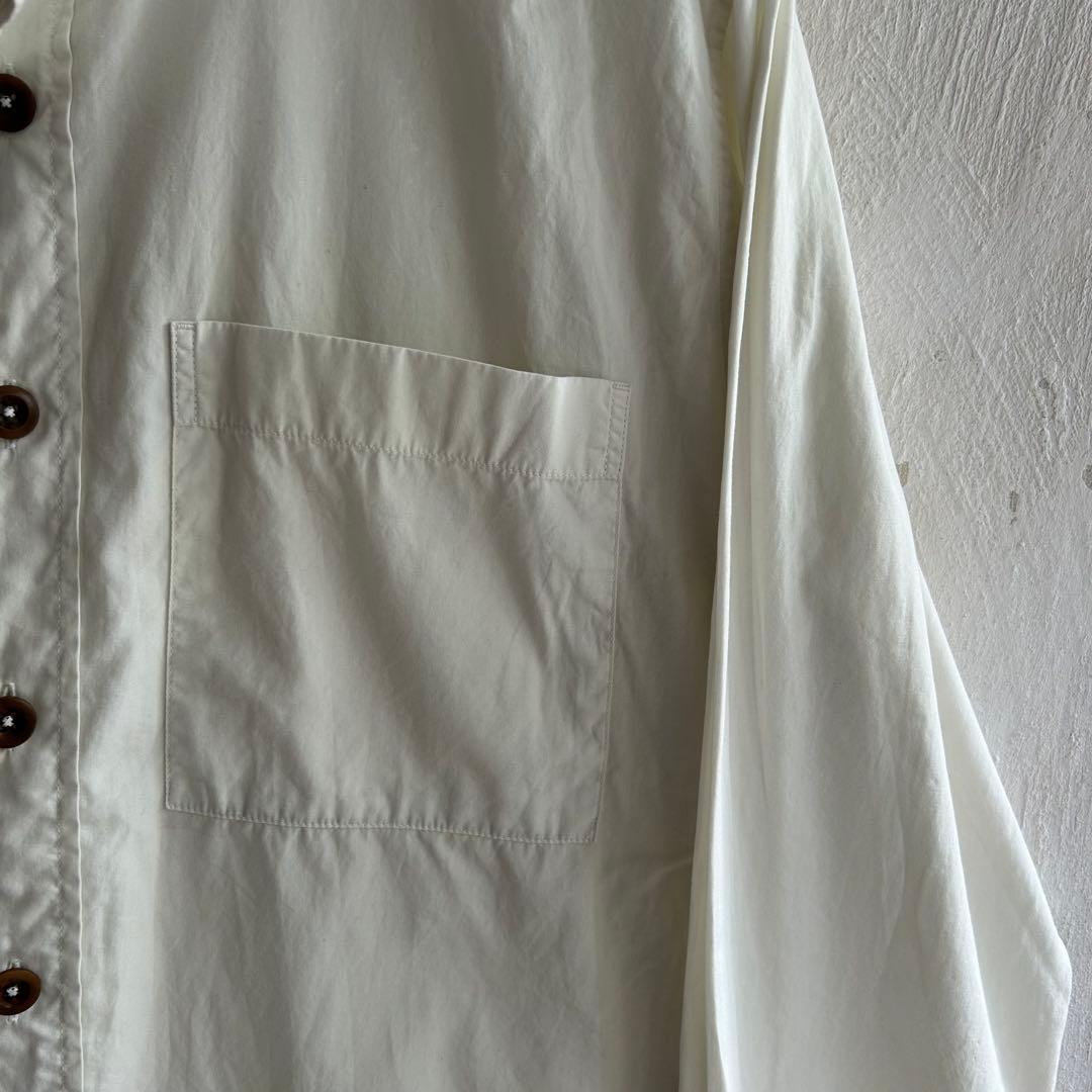 MHL. ガーメントダイ BASIC POPLIN STAND SHIRTS