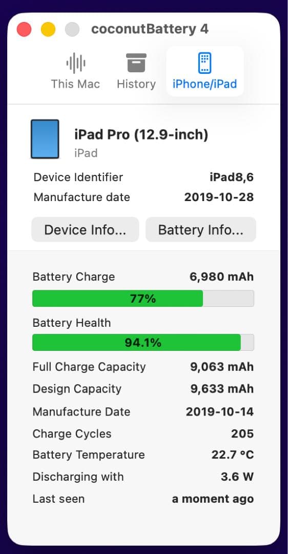 【1TB/本体美品/バッテリー94%】iPad Pro 12.9