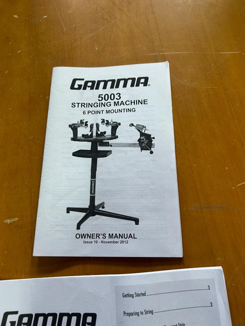 【美品・米国購入】GAMMA 5003 ストリングマシン 6点支持 ガット張り機