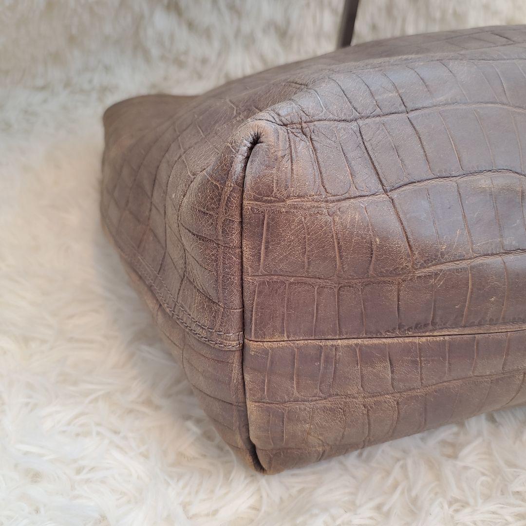 ⭐最終値下げ⭐Felisi　クロコ型押し　レザー トートバッグ 　a4収納