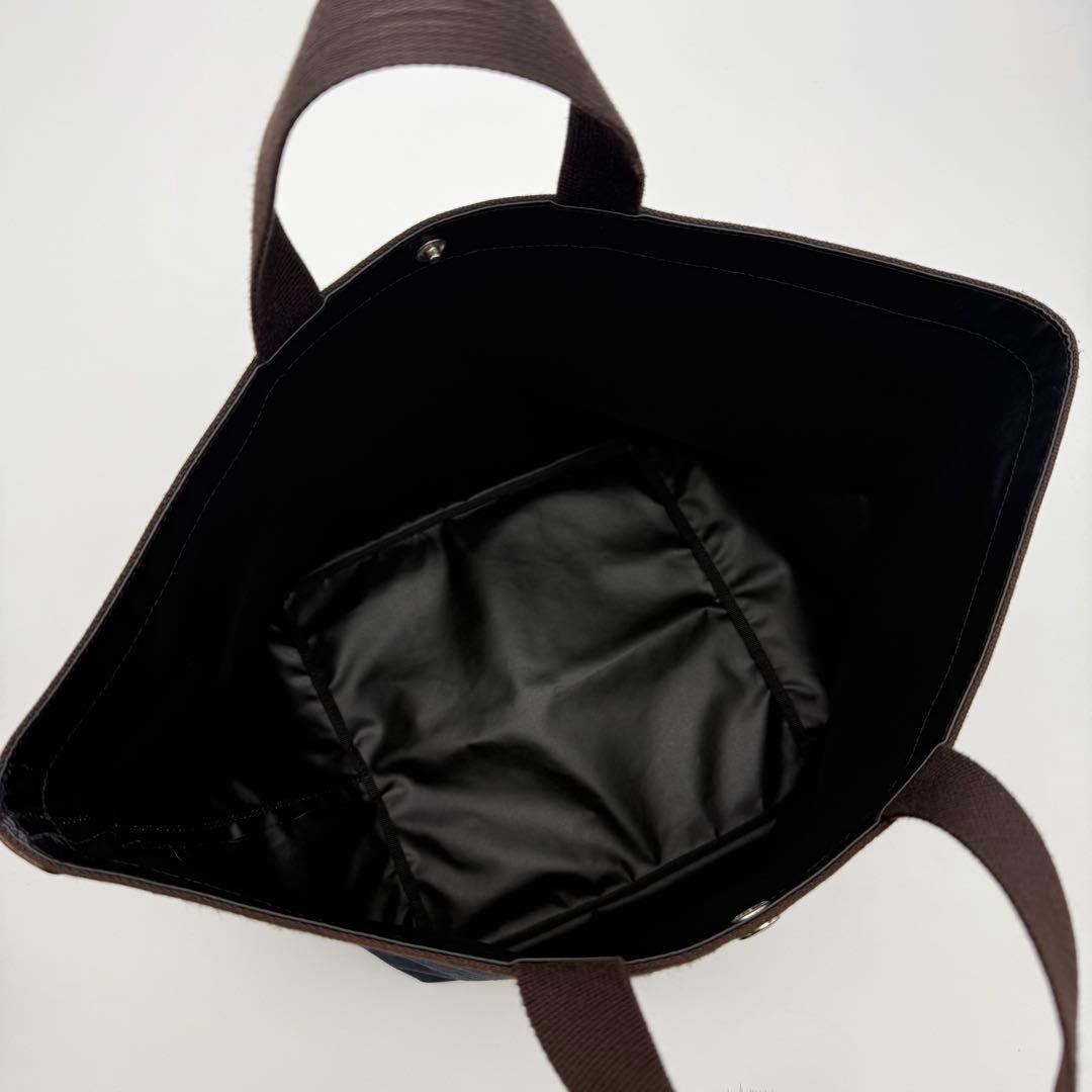 エルベシャプリエ 725C コーデュラ舟型トート L ネイビー×モカ