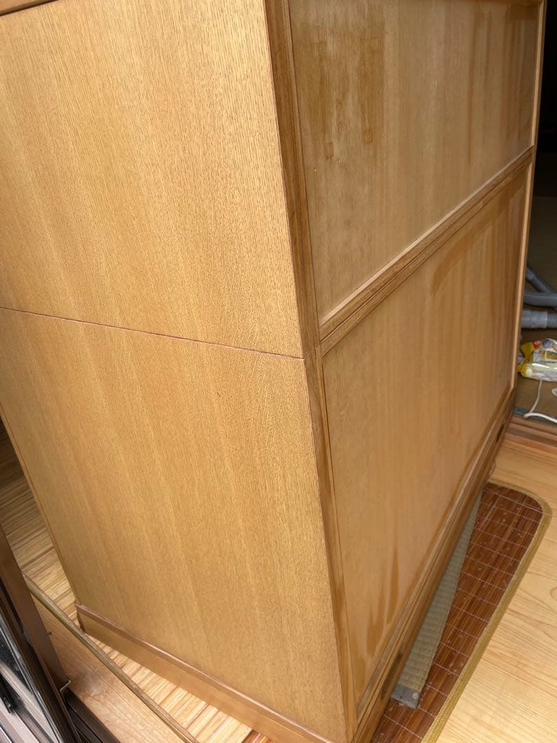 木目調 収納桐タンス 2段引き出し 5段