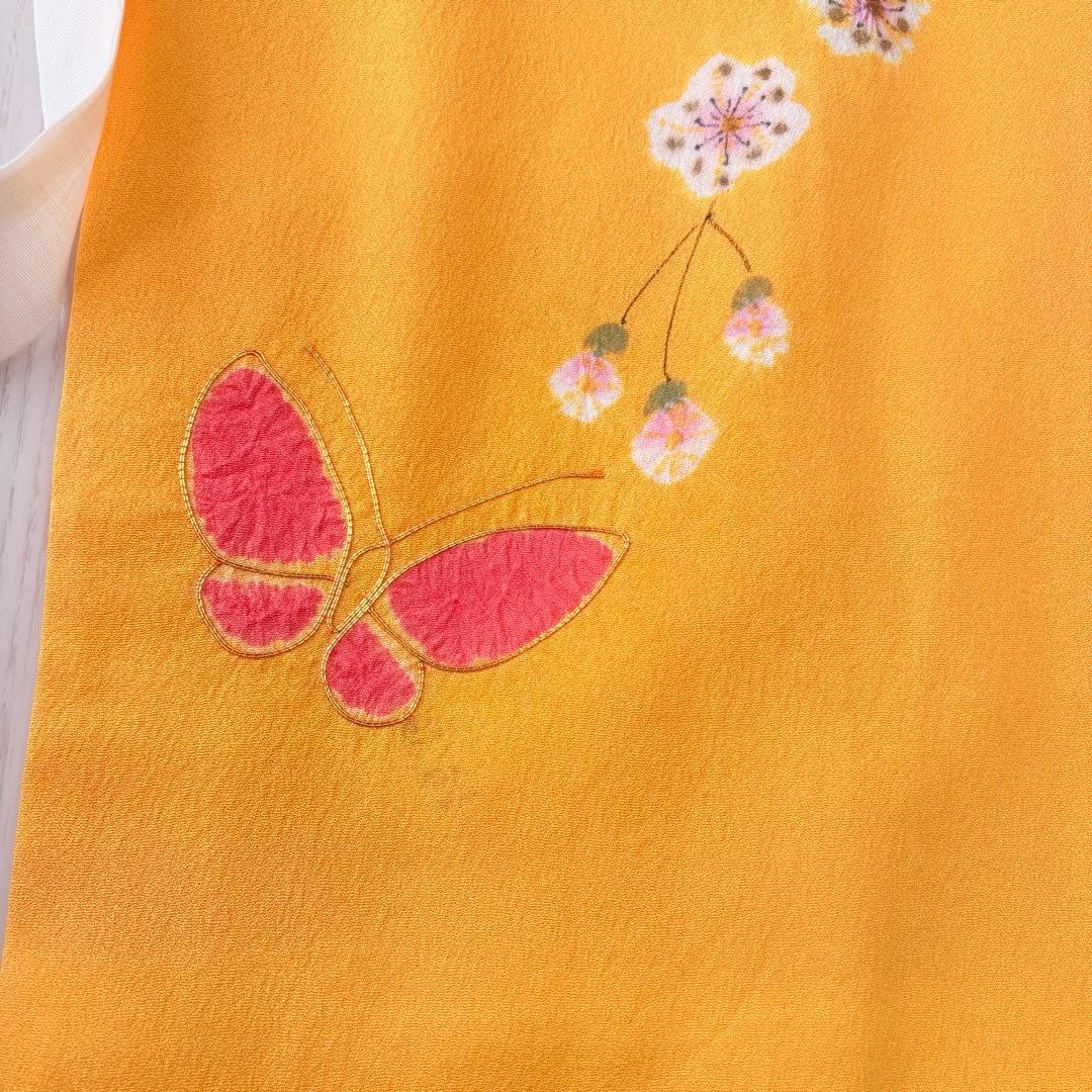 七五三 子供　着物　山吹色　７歳