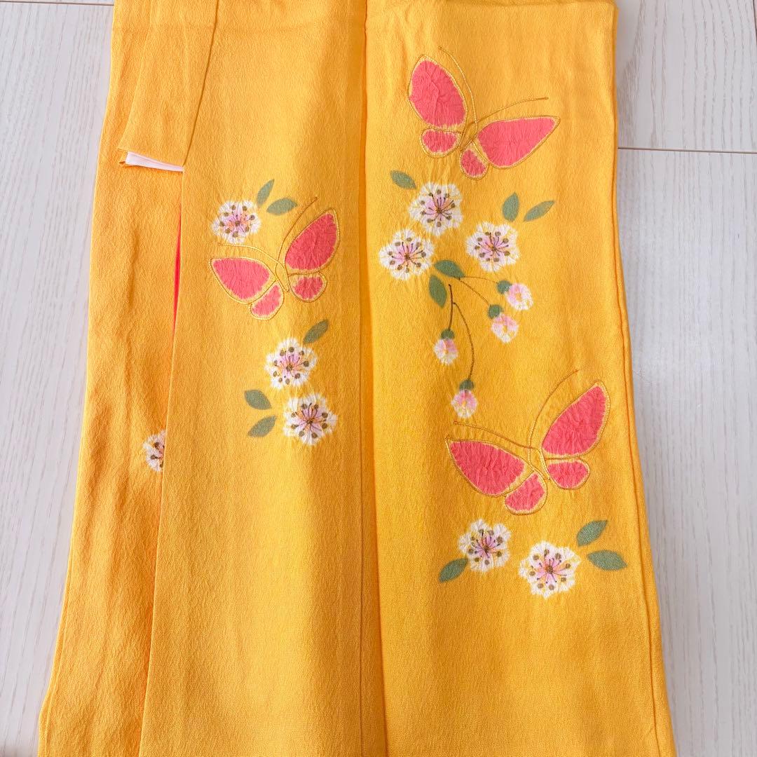 七五三 子供　着物　山吹色　７歳