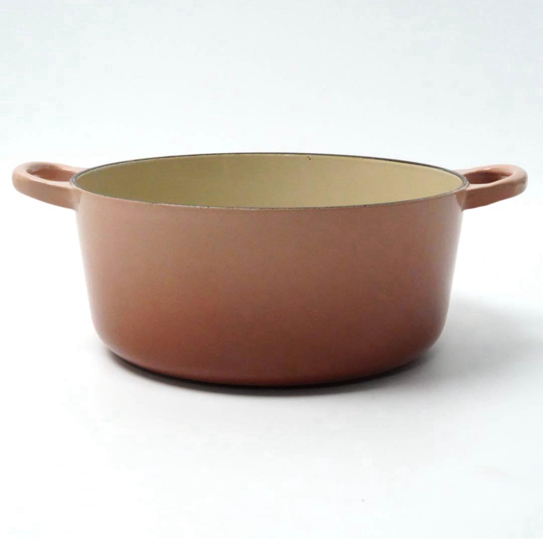 【美品】LE CREUSET　ココット ロンド カプチーノ　22cm