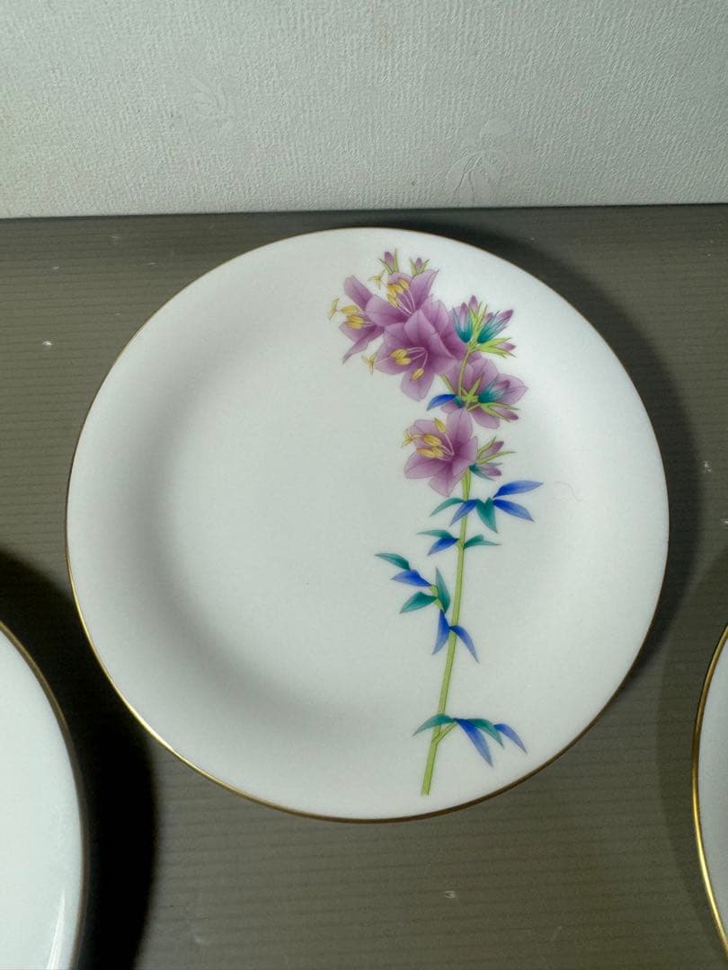 2552 香蘭社　皿　5客　金彩　未使用