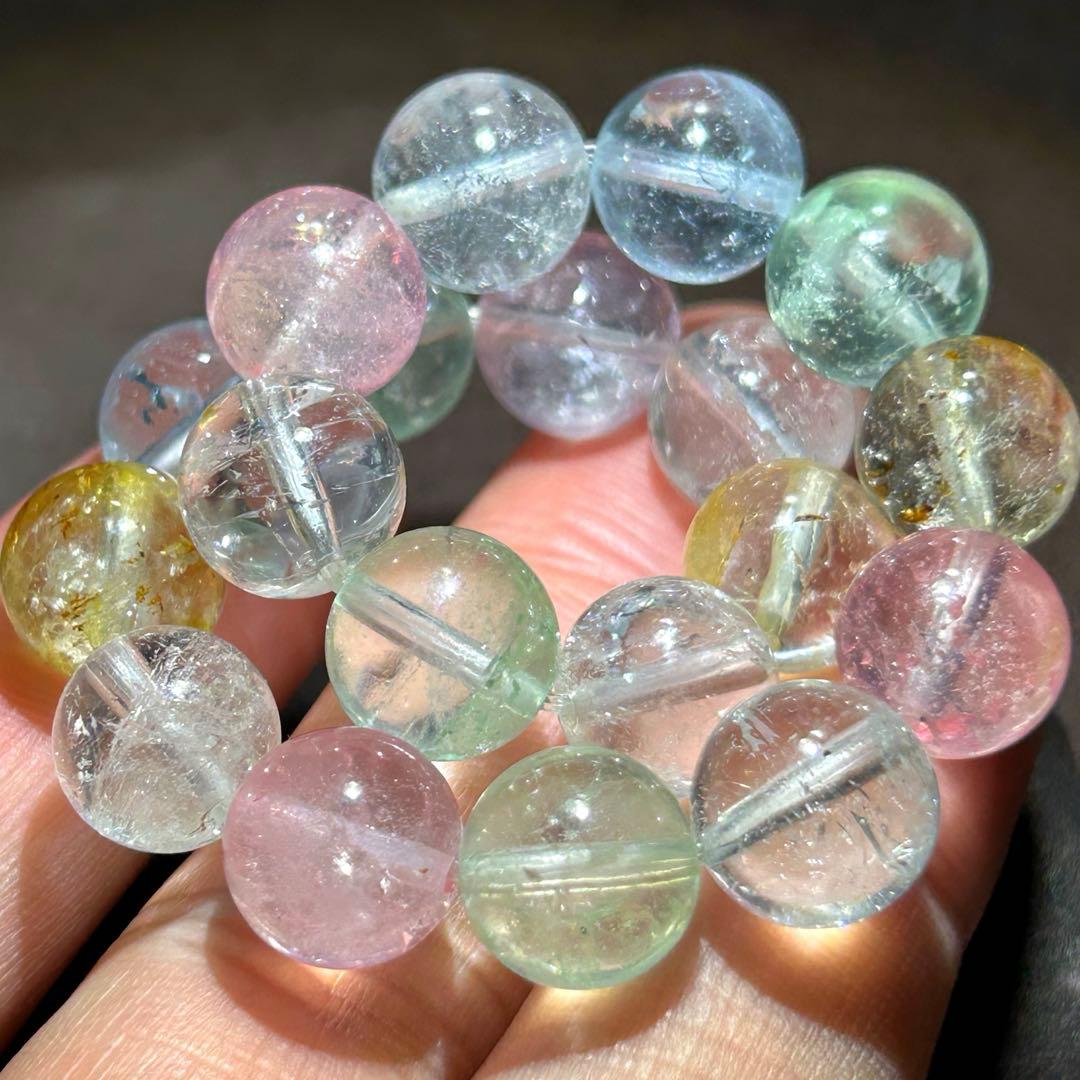 ☆別格高級品！ミックス　トパーズ　ブレス　福財龍王宝珠③