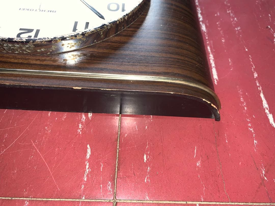 昭和レトロ　動作品　アイチ時計　掛時計　ミッドセンチュリー　スペースエイジ