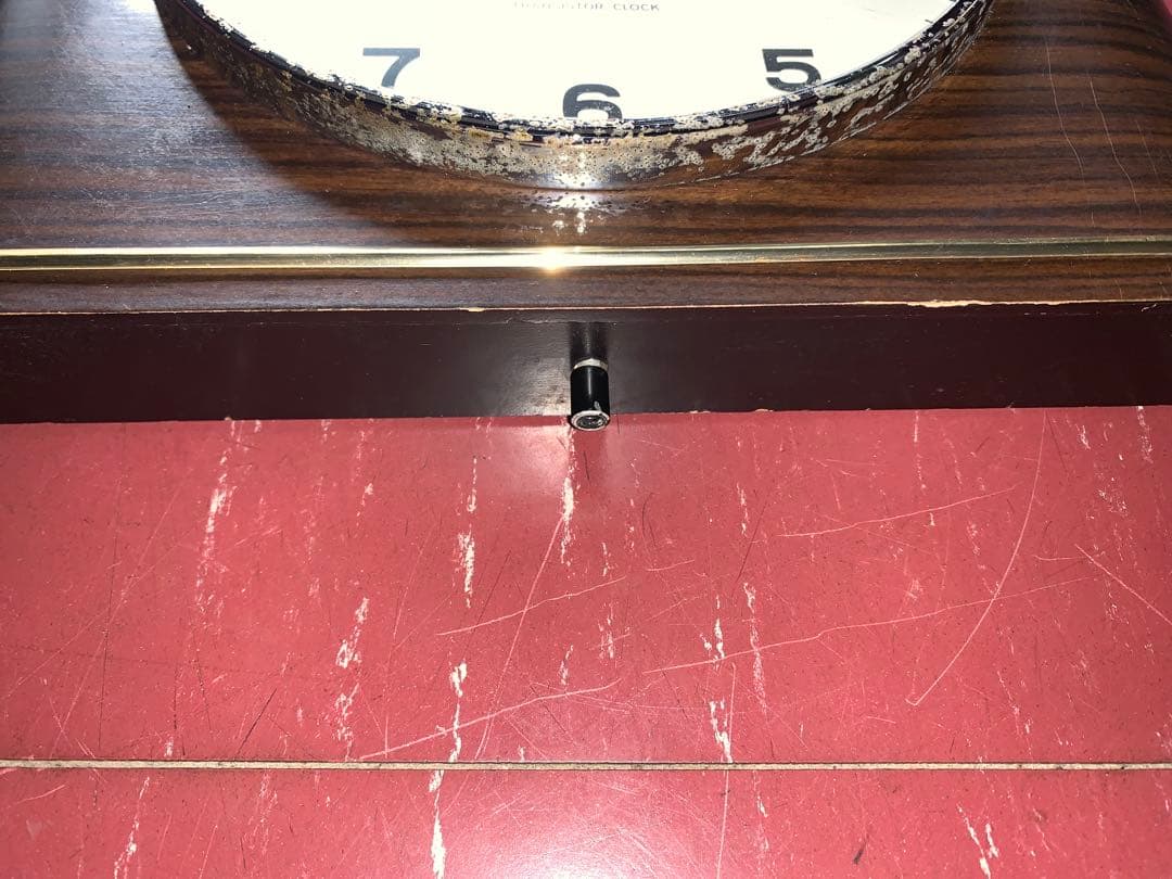 昭和レトロ　動作品　アイチ時計　掛時計　ミッドセンチュリー　スペースエイジ