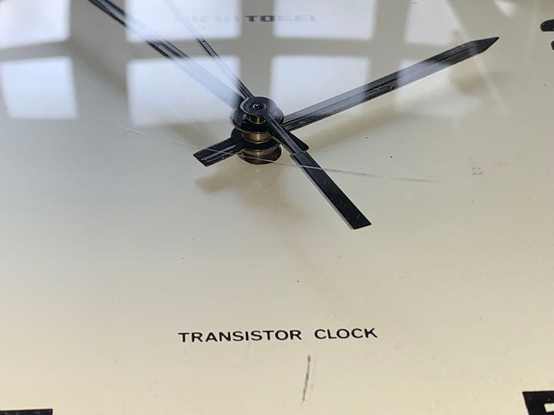 昭和レトロ　動作品　アイチ時計　掛時計　ミッドセンチュリー　スペースエイジ