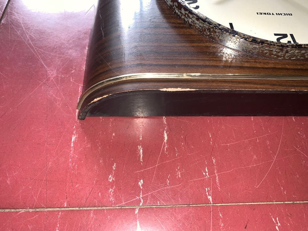 昭和レトロ　動作品　アイチ時計　掛時計　ミッドセンチュリー　スペースエイジ