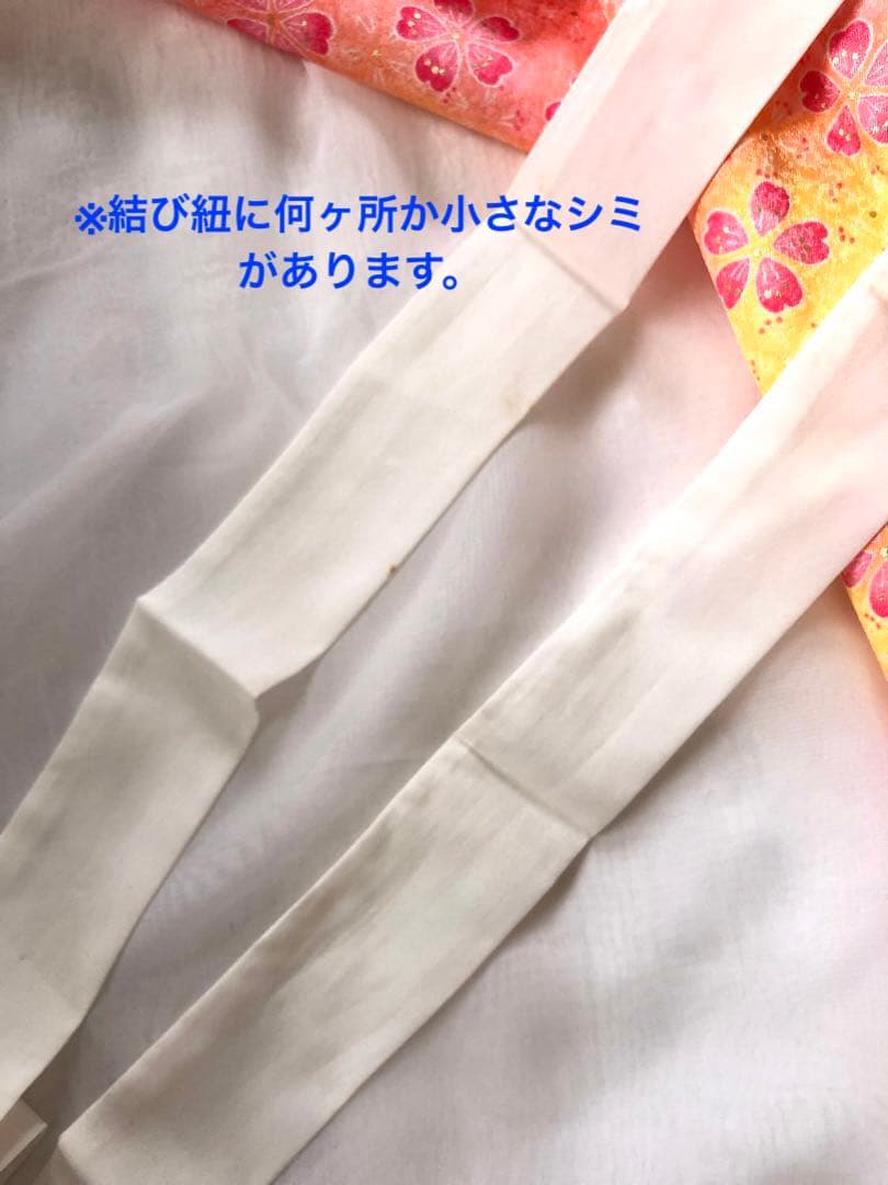 七五三 3歳女児セット　つまみ細工　髪飾り　桜柄　ピンク　みかん色　753 着物