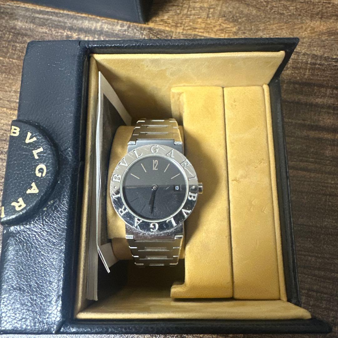 BVLGARI ブラッククォーツ腕時計