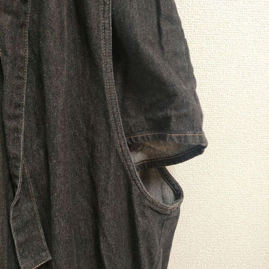 mideal マイディール カットアウトデザインワイドデニム ブラック M