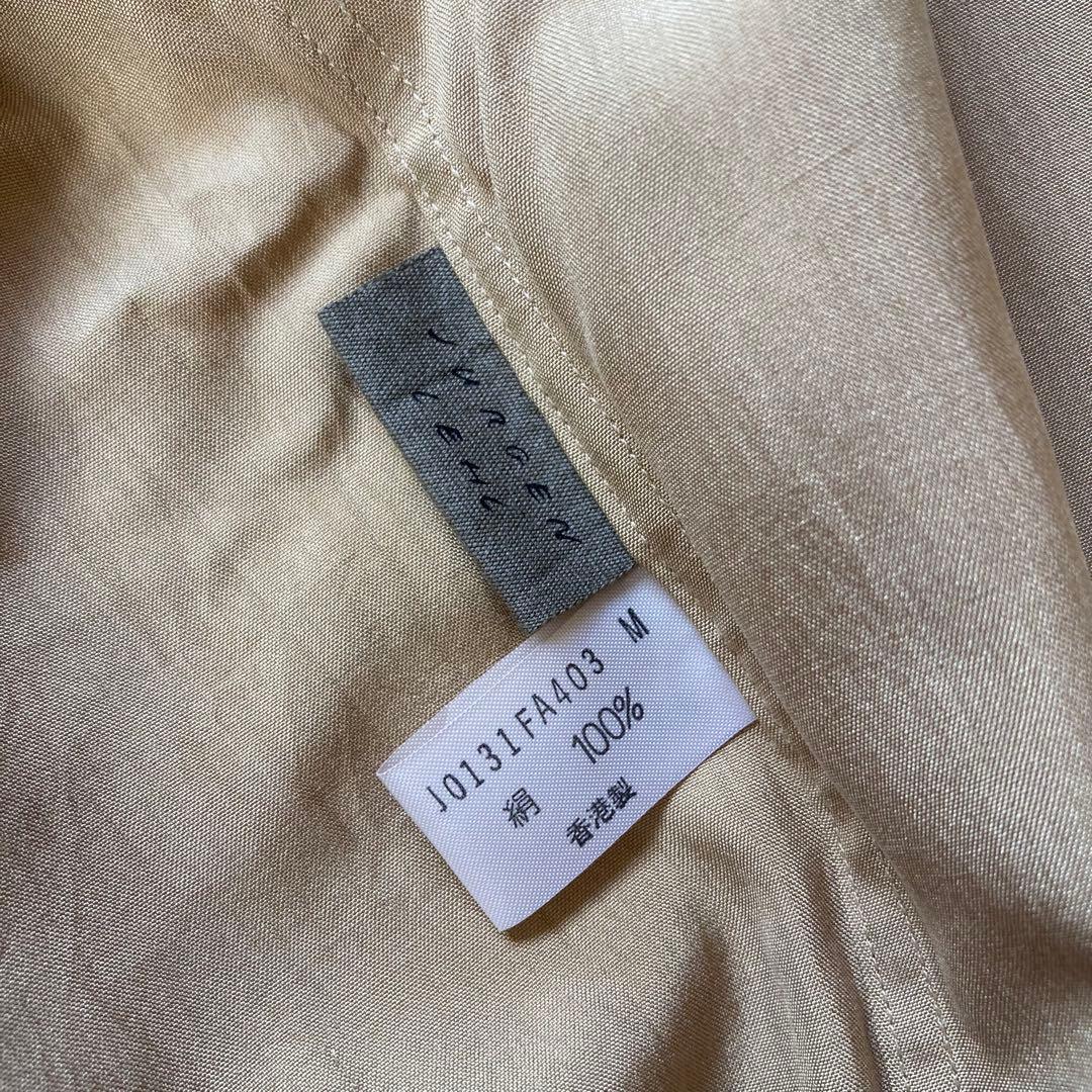 ヨーガンレール セットアップスーツ シルク100% M ベージュ ベルト付