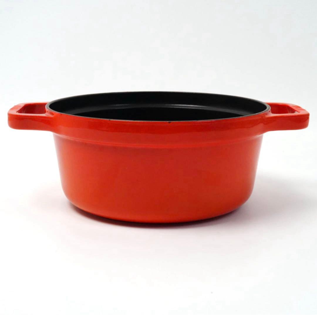 ストウブ staub ピコココット ラウンド 22cm オレンジ　ビンテージ