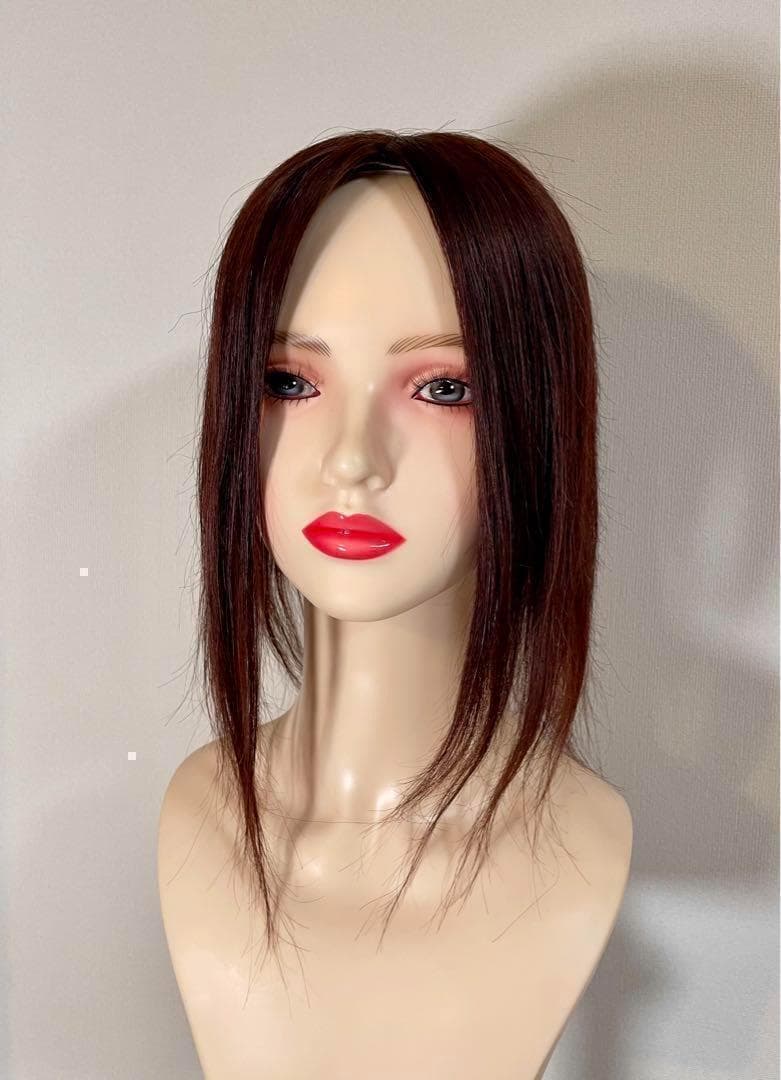 ❤　人毛100％　ヘアピース　広範囲隠し　12×13 人工肌　部分ウイッグ　❤
