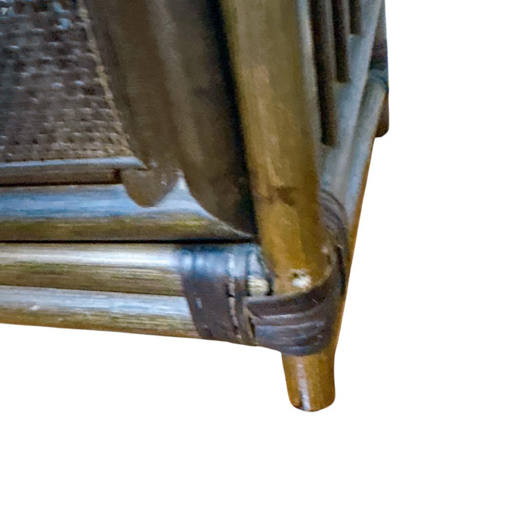 ラタン　家具 籐 シューズラック 靴箱　玄関　収納　6段 ブラウン インテリア