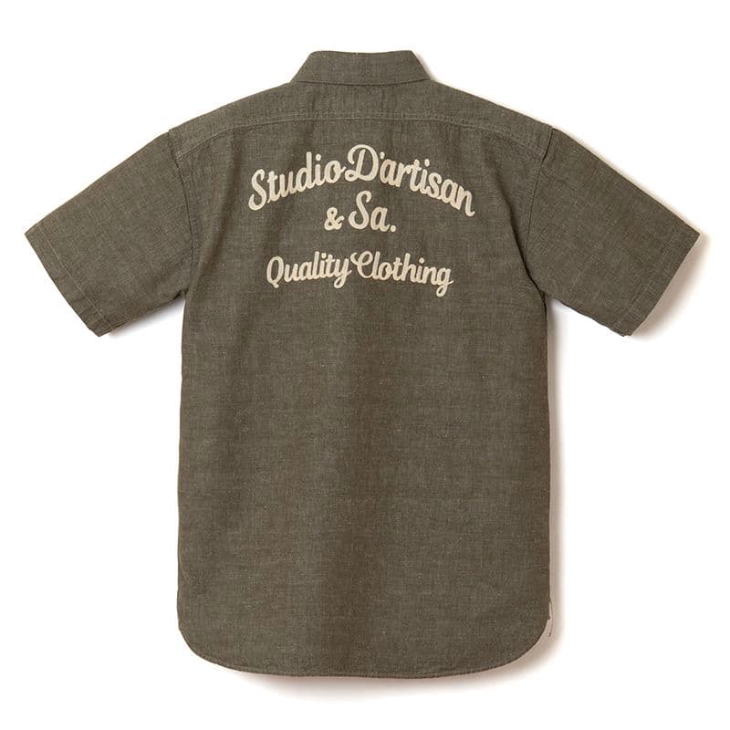 新品 STADIO D'ARTISAN 刺繍シャンブレーシャツ ダルチザン