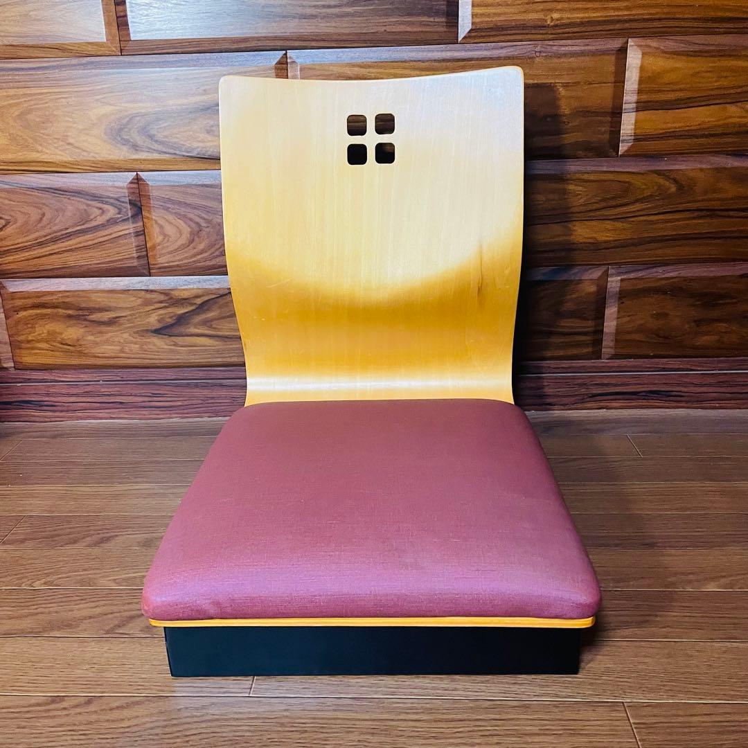 マルカツ 【超希少】 高座椅子 座布団不要 座椅子 旅館 背もたれ ピンク 和室