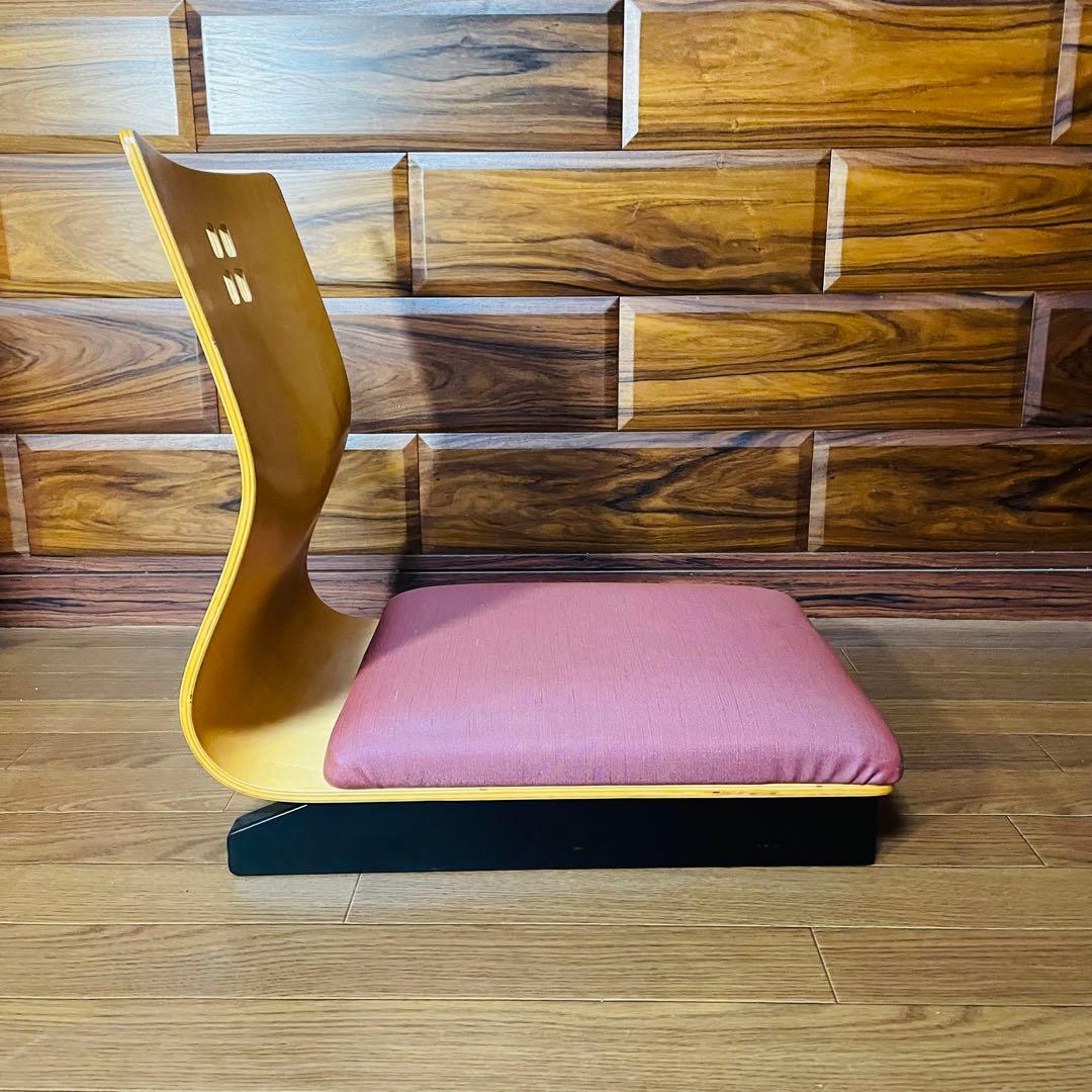 マルカツ 【超希少】 高座椅子 座布団不要 座椅子 旅館 背もたれ ピンク 和室