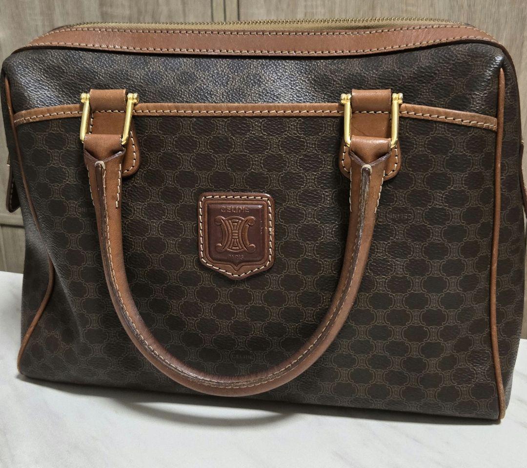 【最終お値引き】セリーヌ CELINE マカダム ボストンバッグ ハンドバッグ