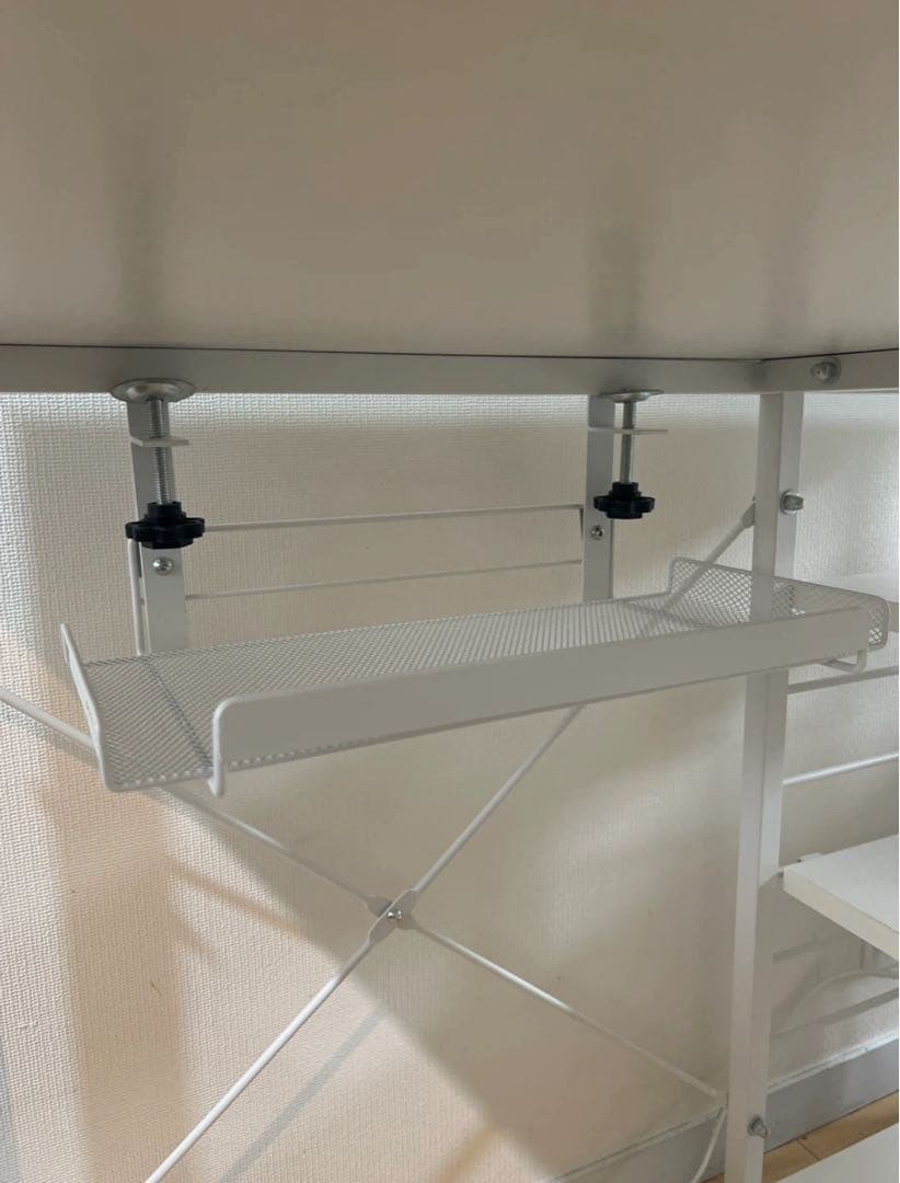 ホワイト L字型デスク 3段棚付き ※直接お渡し値引きあり