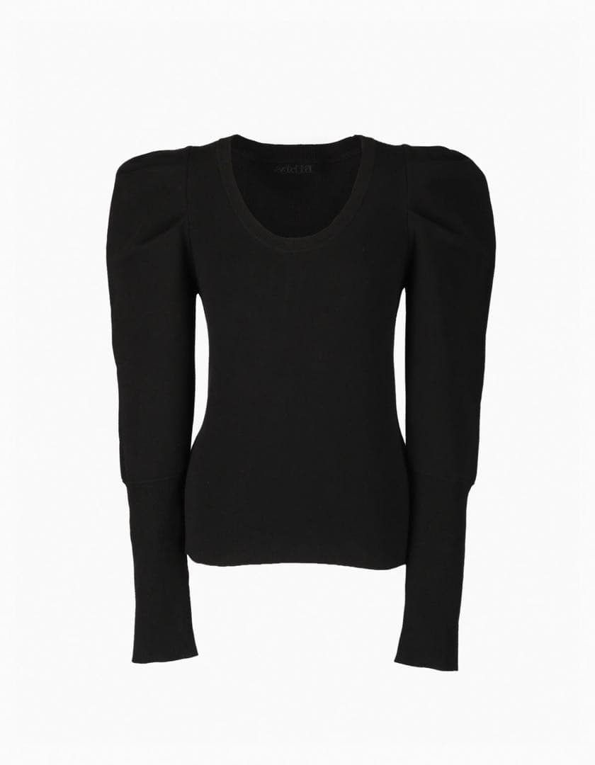 左近鈴乃さん　Bibiy. ビビィ　EFFIE PUFF KNIT ブラック