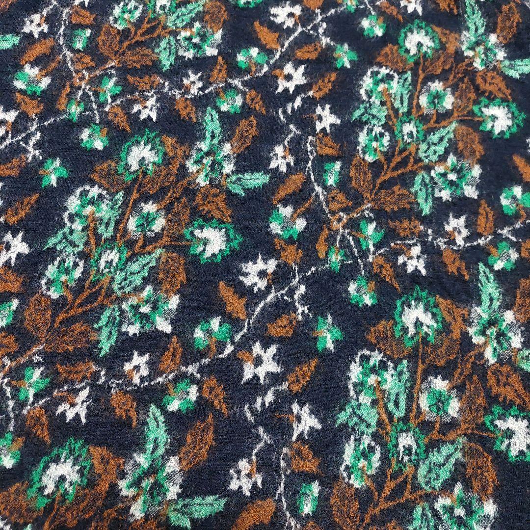 45R 45rpm フラワーモチーフ ウール 長袖ワンピース 　極美品✨