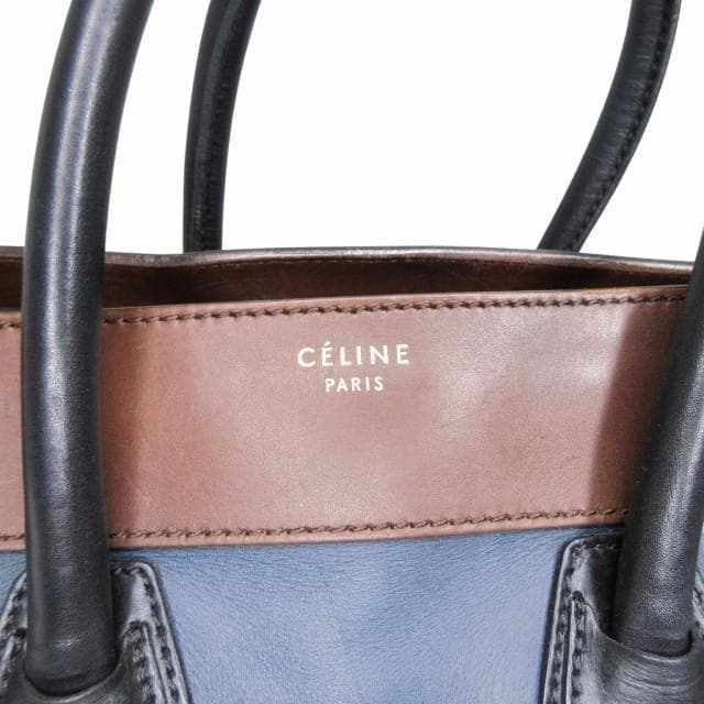 CELINE セリーヌ ラゲージ ミニ レザー トートバッグ