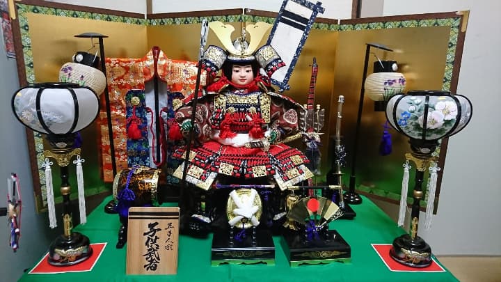 桃秀の五月人形「子供武者」