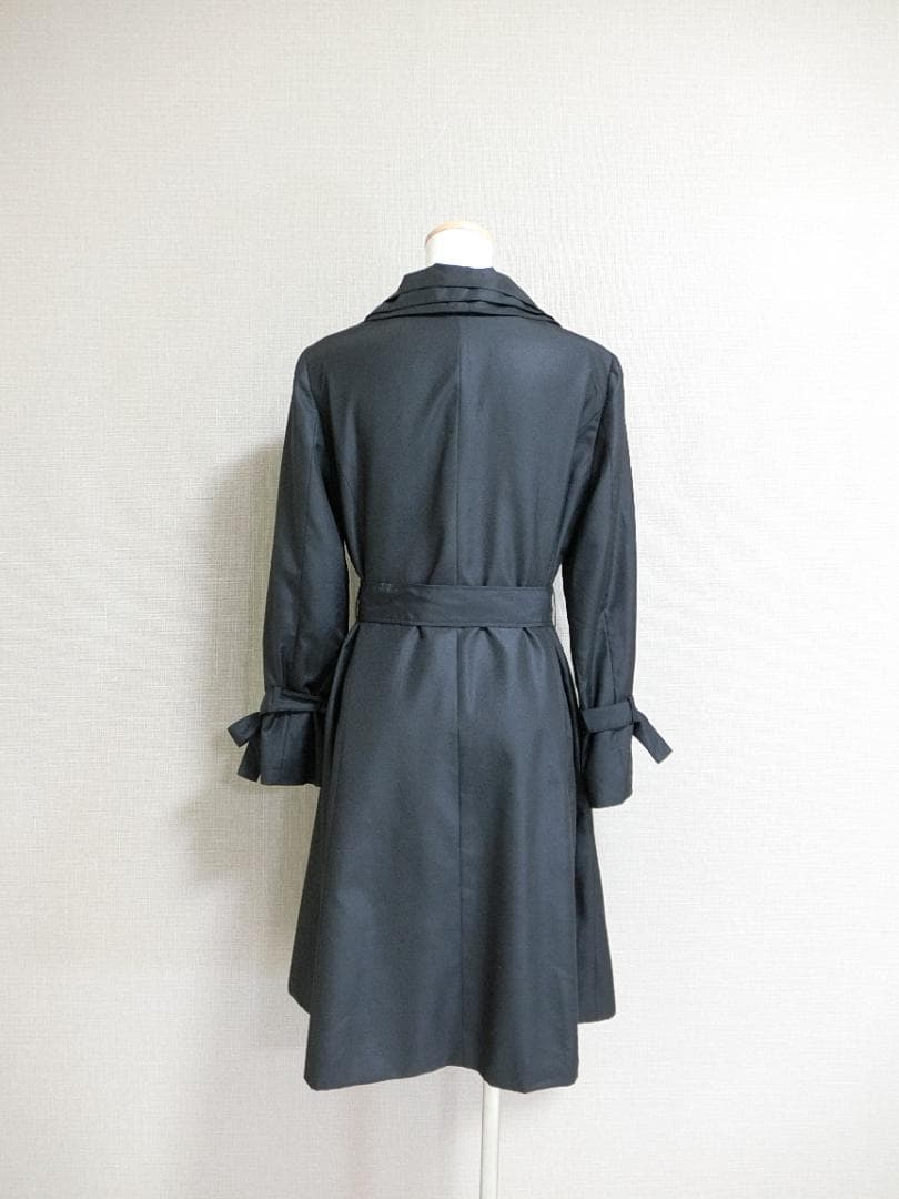 美品　エムズグレイシー　スプリング　トレンチコート　ブラック　３８
