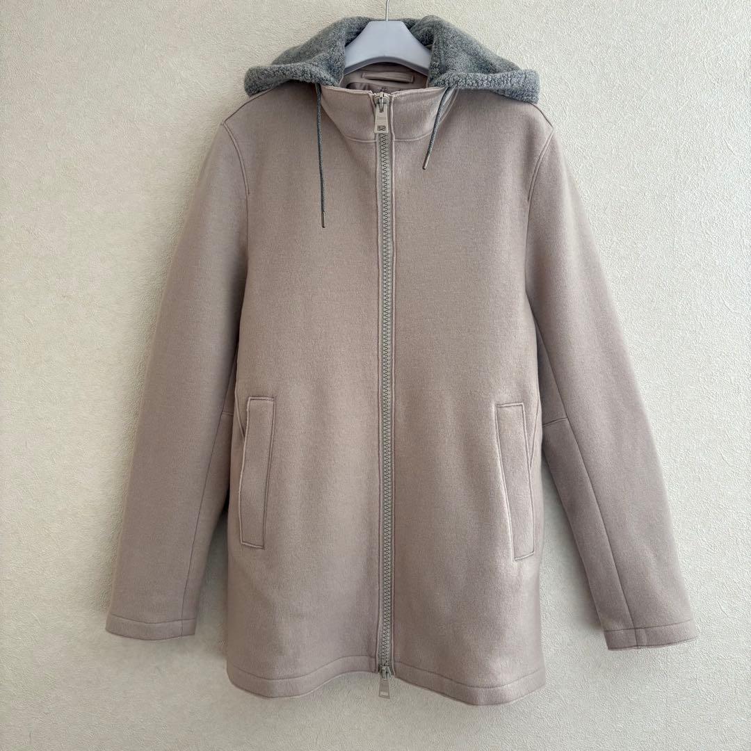 ヘルノ　ボア　ウール　コート　レディース　ファー　44