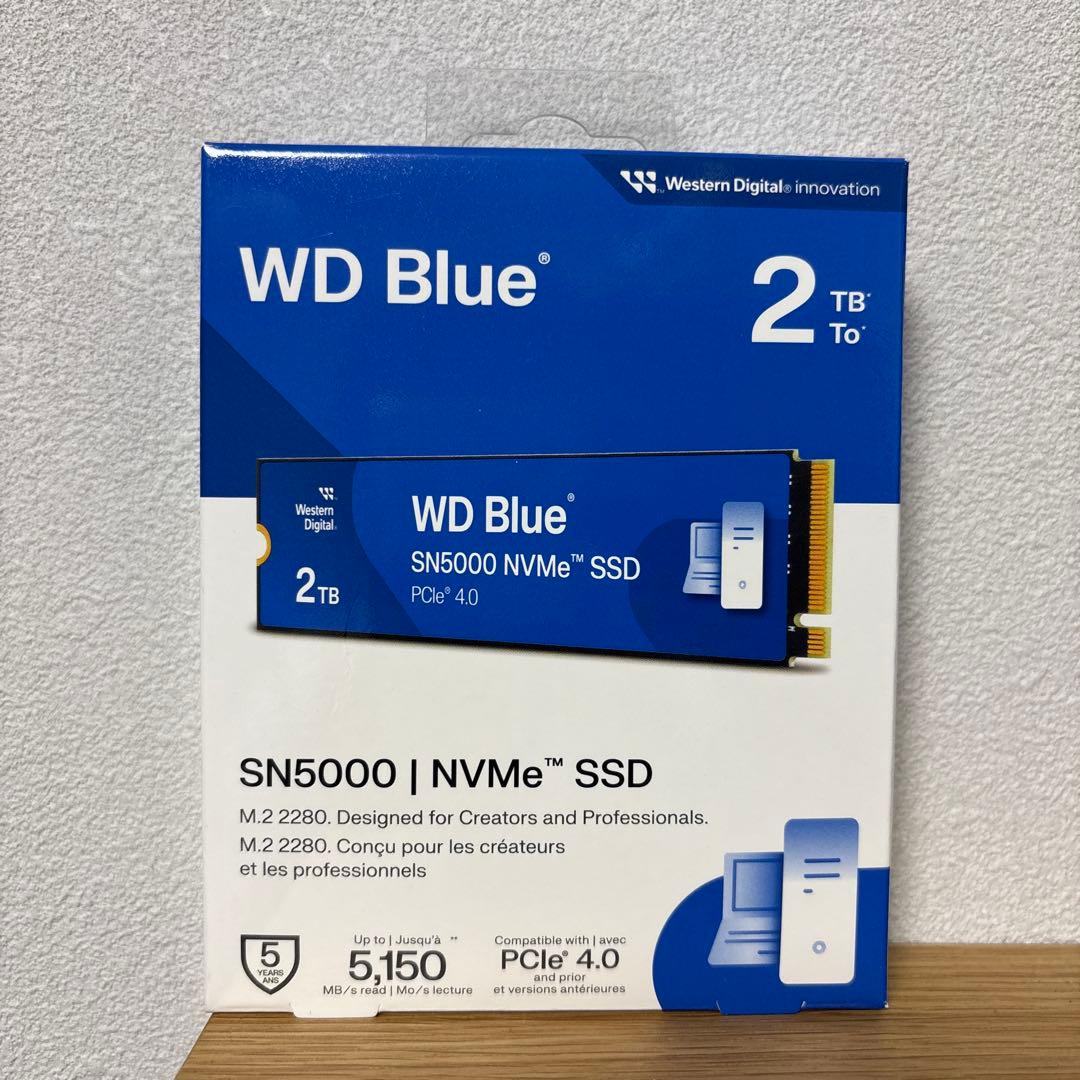 【即購入可】WD Blue SN5000 NVMe SSD 2TB M.2