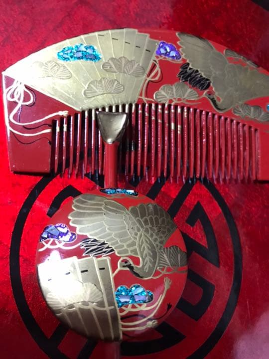 やはり格が違う　花街のお持ち物　リアルビンテージ　大振り簪と櫛　(#4478番)