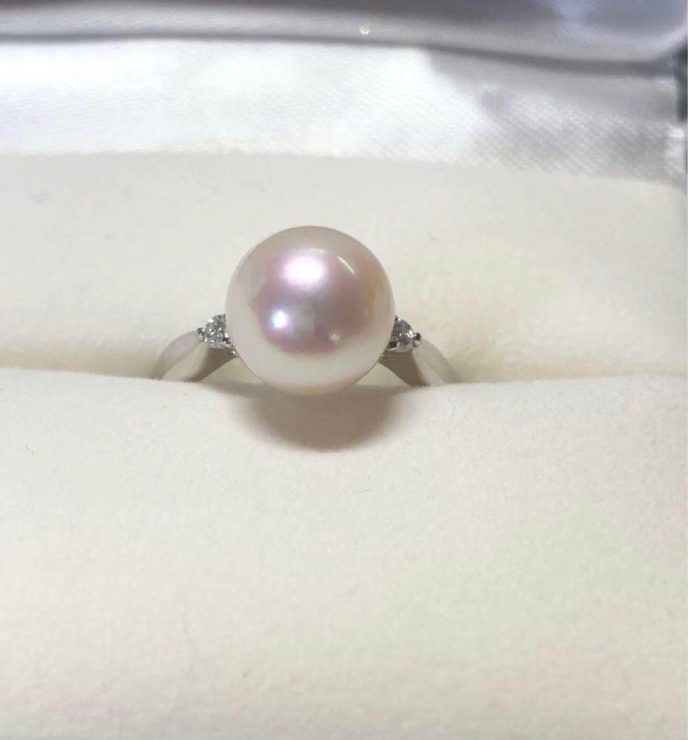 プラチナ 900 　あこや(アコヤ) ダイヤモンド　リング