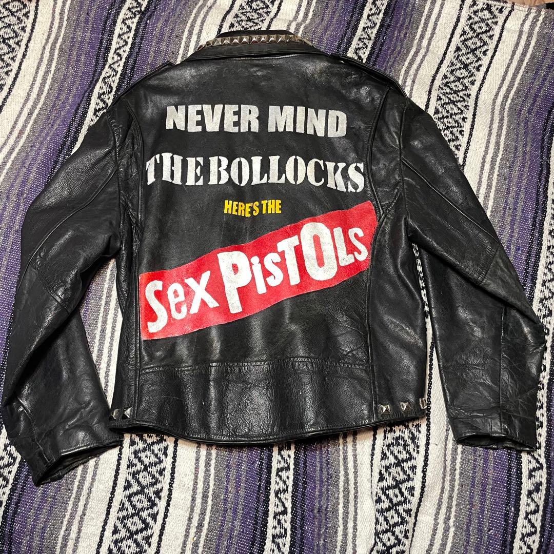 【一点もの!!】Sex Pistols ハンドペイント スタッズ 鋲ジャン